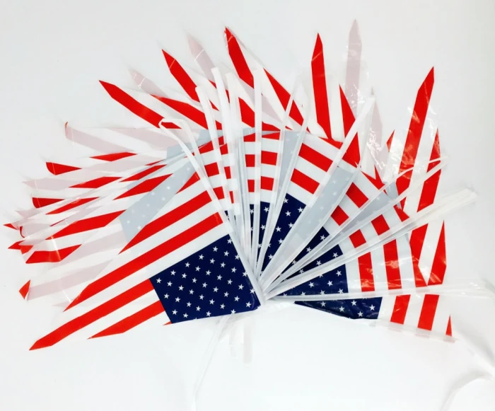 环保美国国旗 pennant 横幅 bunting world string flag 14 * 21厘米 