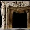 Customized Italian carrara white marble fireplace surround caved natural indoor marble fireplace