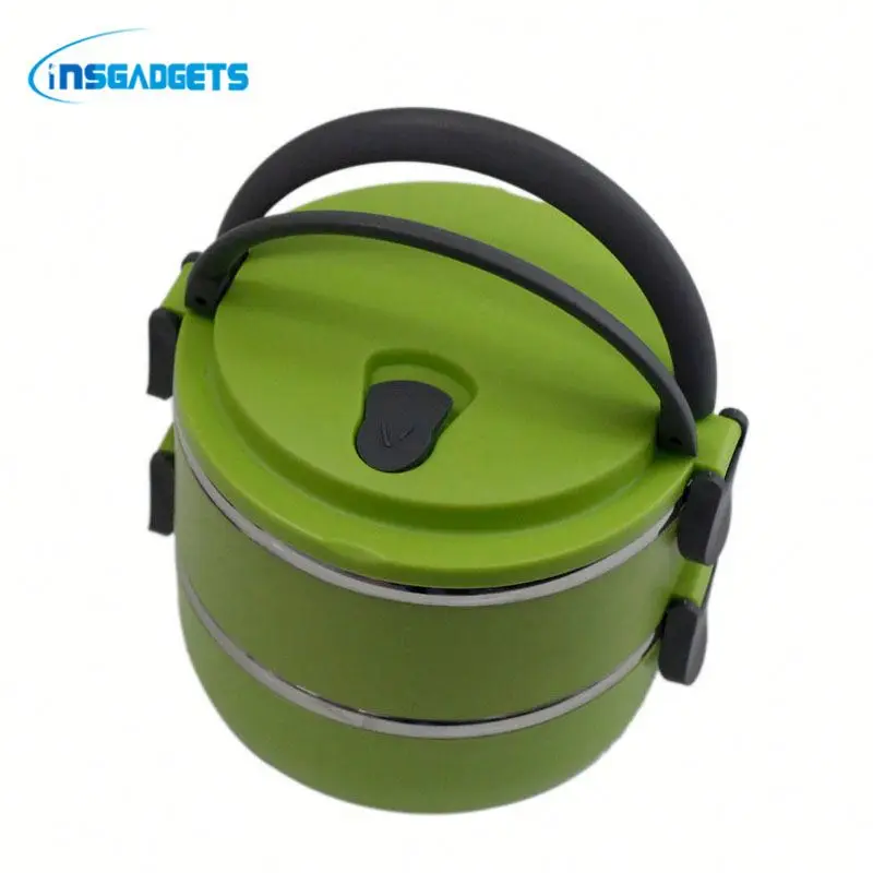 

Round lunch box stainless steel Ze1h0t school stainless steel lunch box for sale, Green,blue