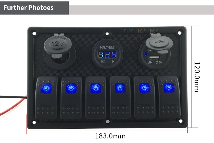Hot Sale led rocker switch panel For 12V 24V Car Boat Marine