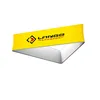 Collapsible tension fabric ceiling hanging flags and banners