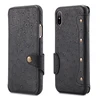 High quality wax oil cow leather phone case with button for iPhoneX
