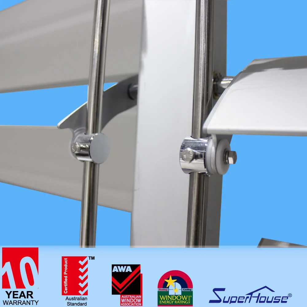 AS2047 NFRC standard luxury jalousie aluminium louvre blade window shutters