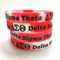 

Delta sighma theta with mix color silicone bracelet