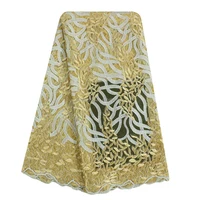 

Bestway Indian Latest Styles Yellow Embroidered Tulle lace Fabric