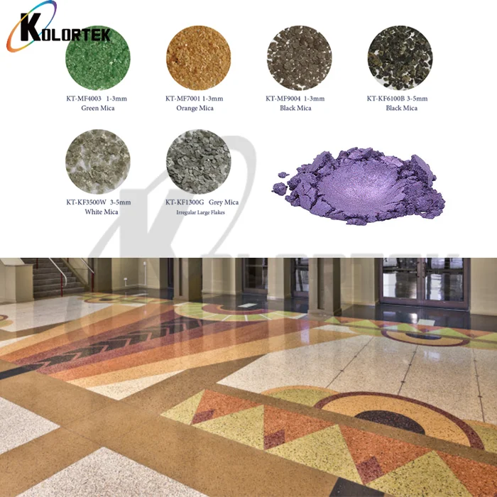 Epoxy Floor Mica Flakes Metallic Effect Epoxy Floor Pigment Colors