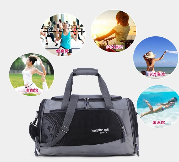 Custom logo new nylon women travel sport bag wholesale training fashion fitness duffel bag
