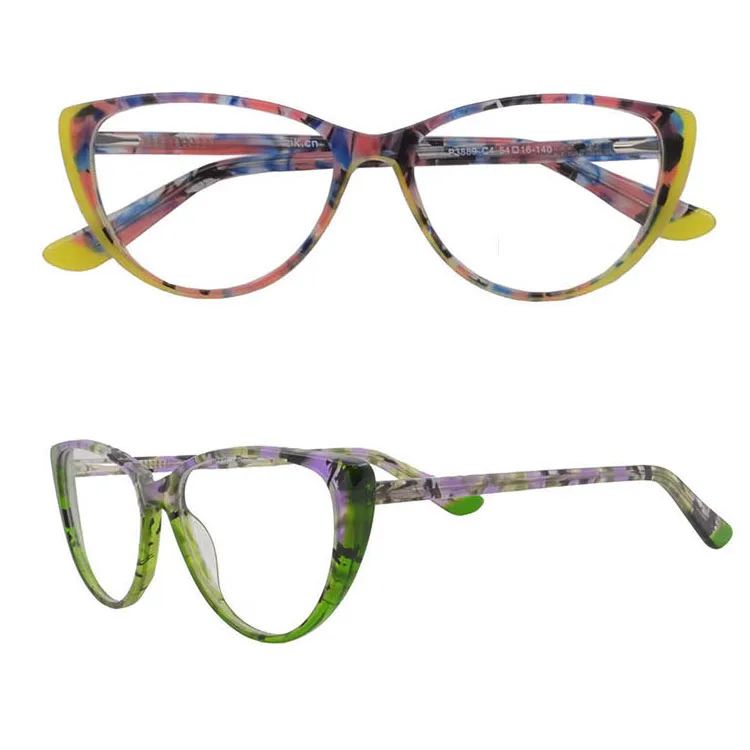 

Mixed Color Wenzhou Glasses Optical Frame Acetate Women Men OEM ODM CE ISO9001 Myopia Mike as Picture 12pcs/color