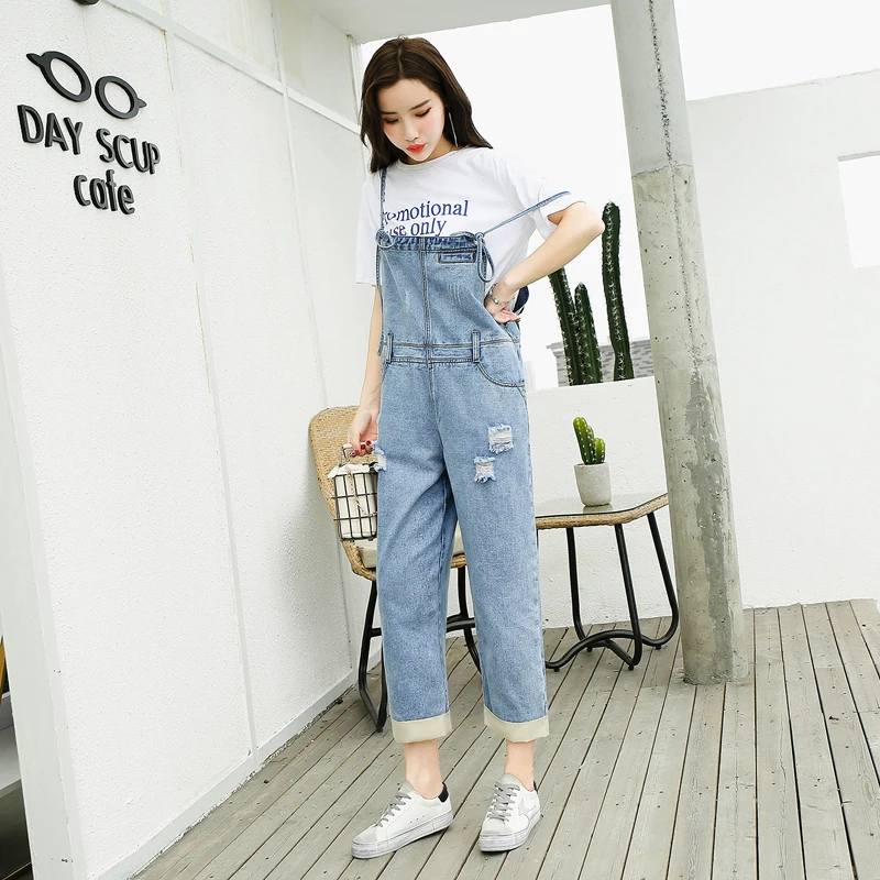 Pantalones Vaqueros Rasgados Sexy De Moda Para Mujer,Pantalones Vaqueros  Finos Con Tirantes Para El Hombro - Buy Monos Sexy Para Mujer,Monos Para  Mujer,Monos De Mezclilla Product on Alibaba.com