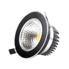 Super Bright Dimmable LED Downlight COB 5W 7W 9W LED Ceiling Recessed Lights Black Indoor down lamp Lighting