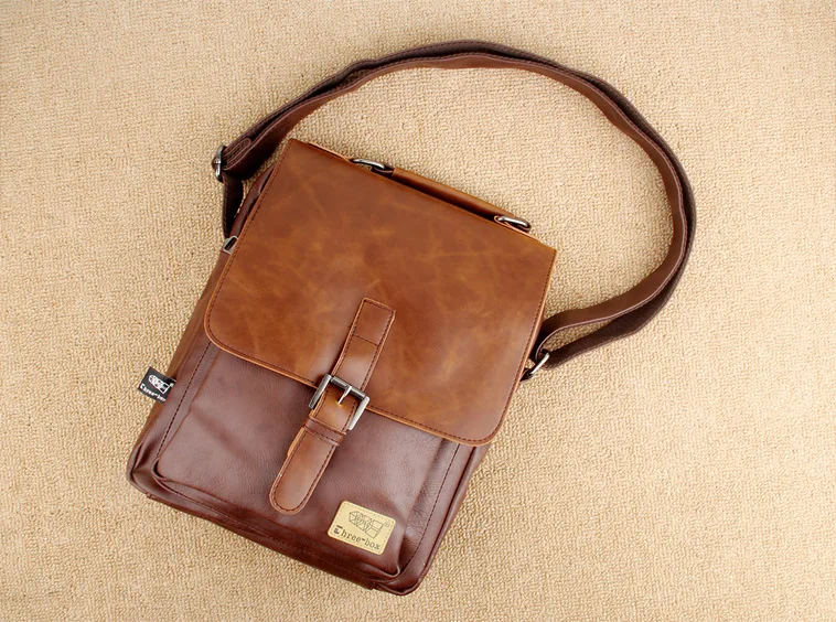 Top Original Full Grain Leather Vertical Messenger Bags For Men - Buy ...