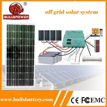 CE approved on grid off grid 2kw solor power system with 12v solar battery