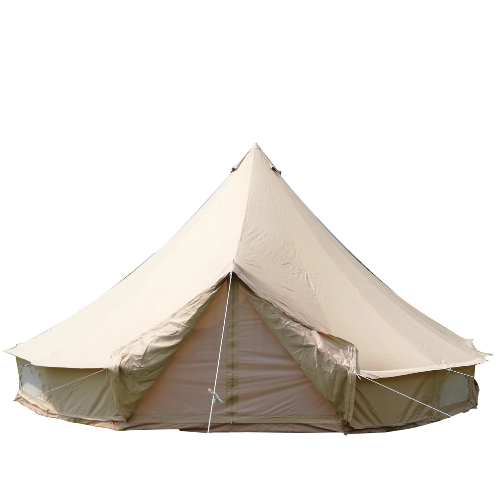 

Canvas Bell Tent 6m 5m 4m Glamping Cotton Outdoor Waterproof Large Family Camping Tent Folding Collapsible Luxury Marquee Tent, Office white