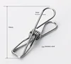 Factory price hot sale silver metal stainless steel spring fish clip clothes peg sunning clip