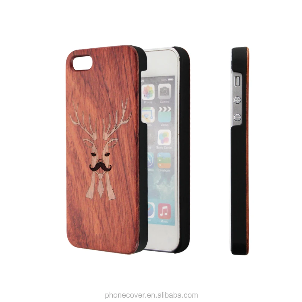 

Bulk Cheap Wholesale Free Sample Phone Case Customized Logo Engraved Wooden Case For iPhone 5 Real Wood Cherry + PC Cover, N/a