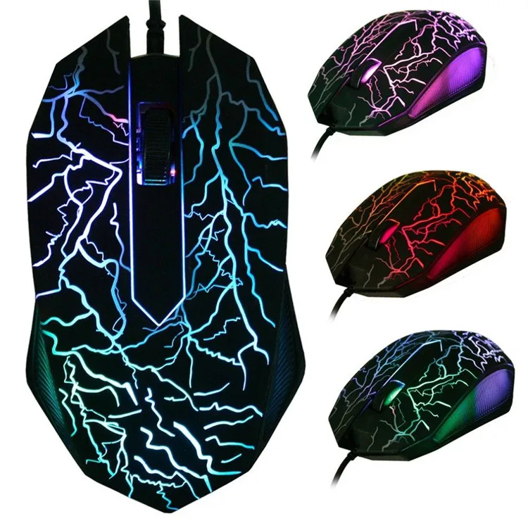 

LED Optical 3 Buttons Mouse 3200 DPI 3D USB Wired Gaming Mouse Computer Mice, Black;gray;white