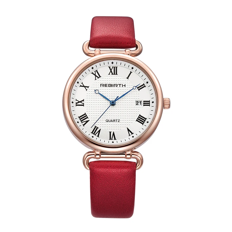 

RE 066 C New Women Watches Casual Top Brand Luxury Quartz Clock Classic Female Leather Strap Watches Rebirth