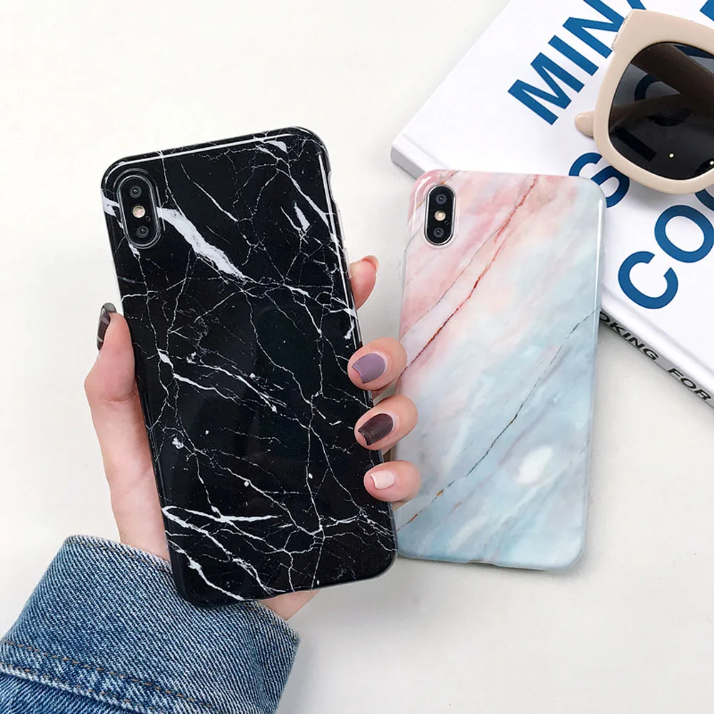 Free Shipping OTAO Marble Phone Case For iPhone XS MAX XR X 8 7 6 6s Plus Soft Case