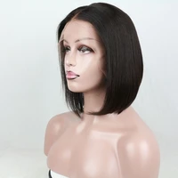 

Qingdao Factory lace frontal BoB straight brazilian Short hair best selling female high quality Full lace front wig