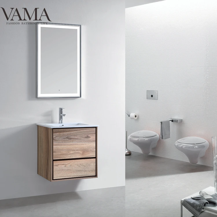 Vama 600mm Foshan Factory Furniture Ready Made Plywood Small Bathroom