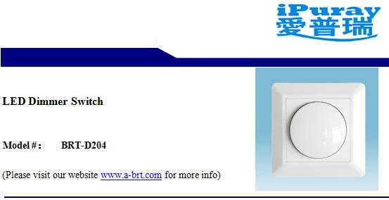 BRT-D204 LED Dimmer Switch 220V 150W Trailing Edge No Flickering | No ...