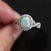 YSR01 Trade Assurance Fashion Exquisite Opal Ring Set with Crystal Women's Jewelry