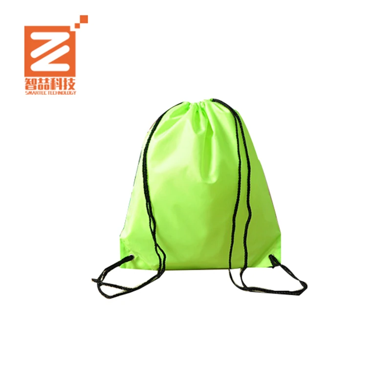 
2018 new wholesale nylon 210D polyester drawstring gym bag 