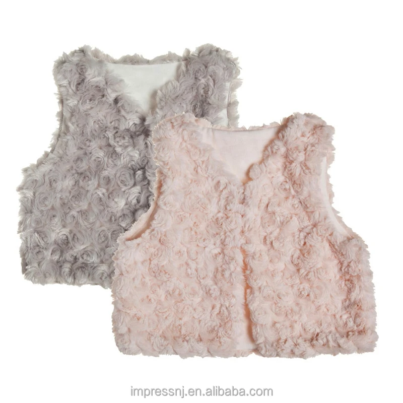 

Fall Winter Unisex Baby toddler Soft Faux Fur Vest Warm Sleeveless Jacket, Gray