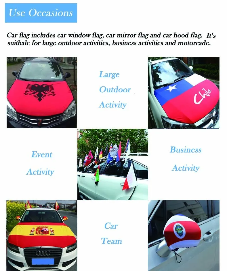 4*5.3ft red albania car hood flag