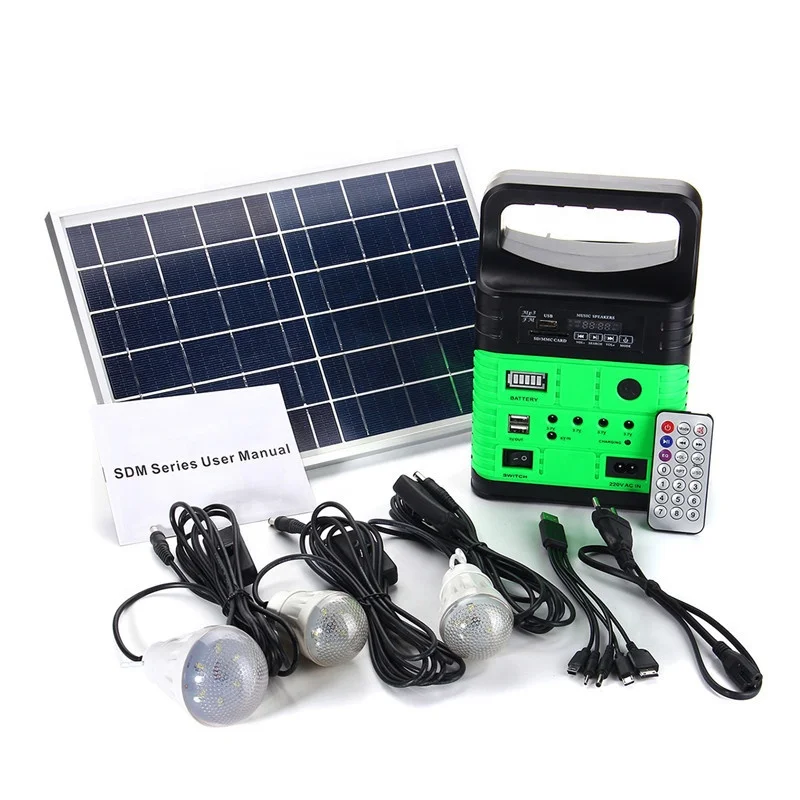 7.5ah Solar Light Kit System With Fm,Mp3 And Radio Funtion Solar Energy