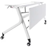 outdoor furniture steel folding table with wheels