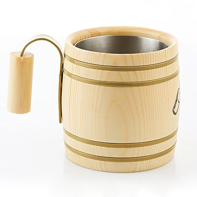 

Food Grade Natural Pine Wooden Beer Cup mug