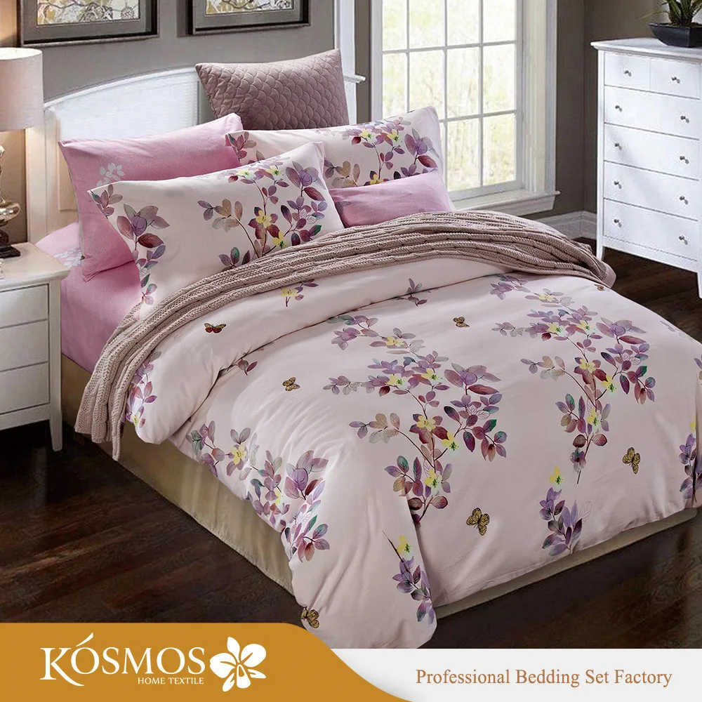 Lovely Printed Duvet Cover Sets King Size Wholesale Bedsheet 100