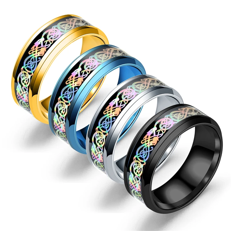 

The new titanium steel dragon ring for men and women, N/a