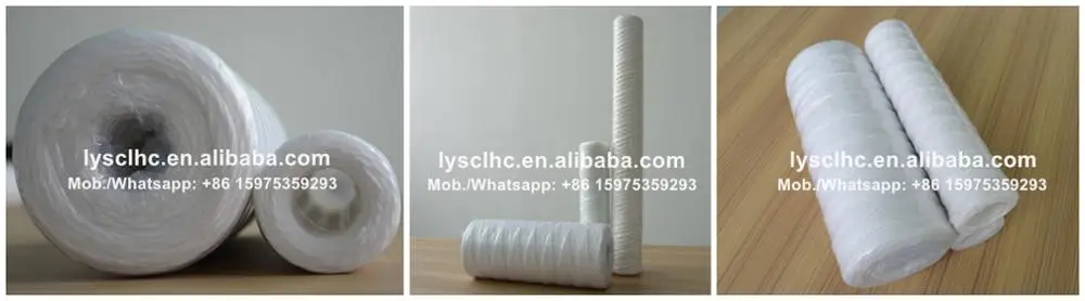 PP sediment pre filter fiberglass string wound /Pleated 40 inch 5  10 micron pp yarn filter cartridge