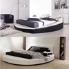 Foshan elegant ronmantic wedding circle bed furniture, european king size round leather bed on sale