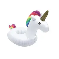

PVC inflatable unicorn drink holder, floating cup holder for water fun, Inflatable beach cup holder for summer party