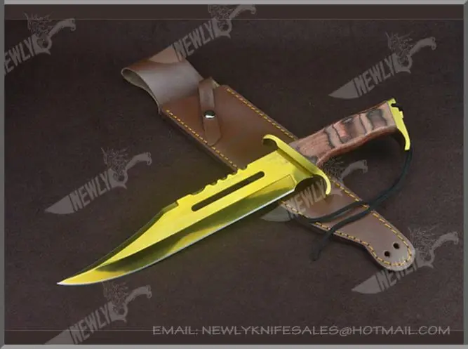 Custom Made Plated Blade Best Military Combat Knife