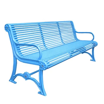 Wrought Iron Park Bench With Steel Bench Seat Urban Furniture