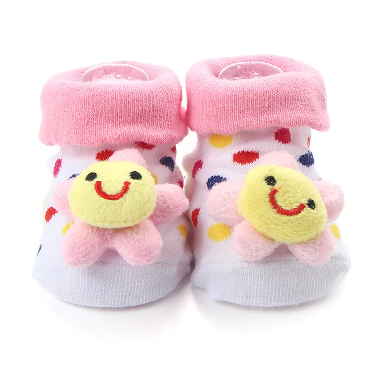 
Hot selling 3D animal slipper baby girl cube baby socks 