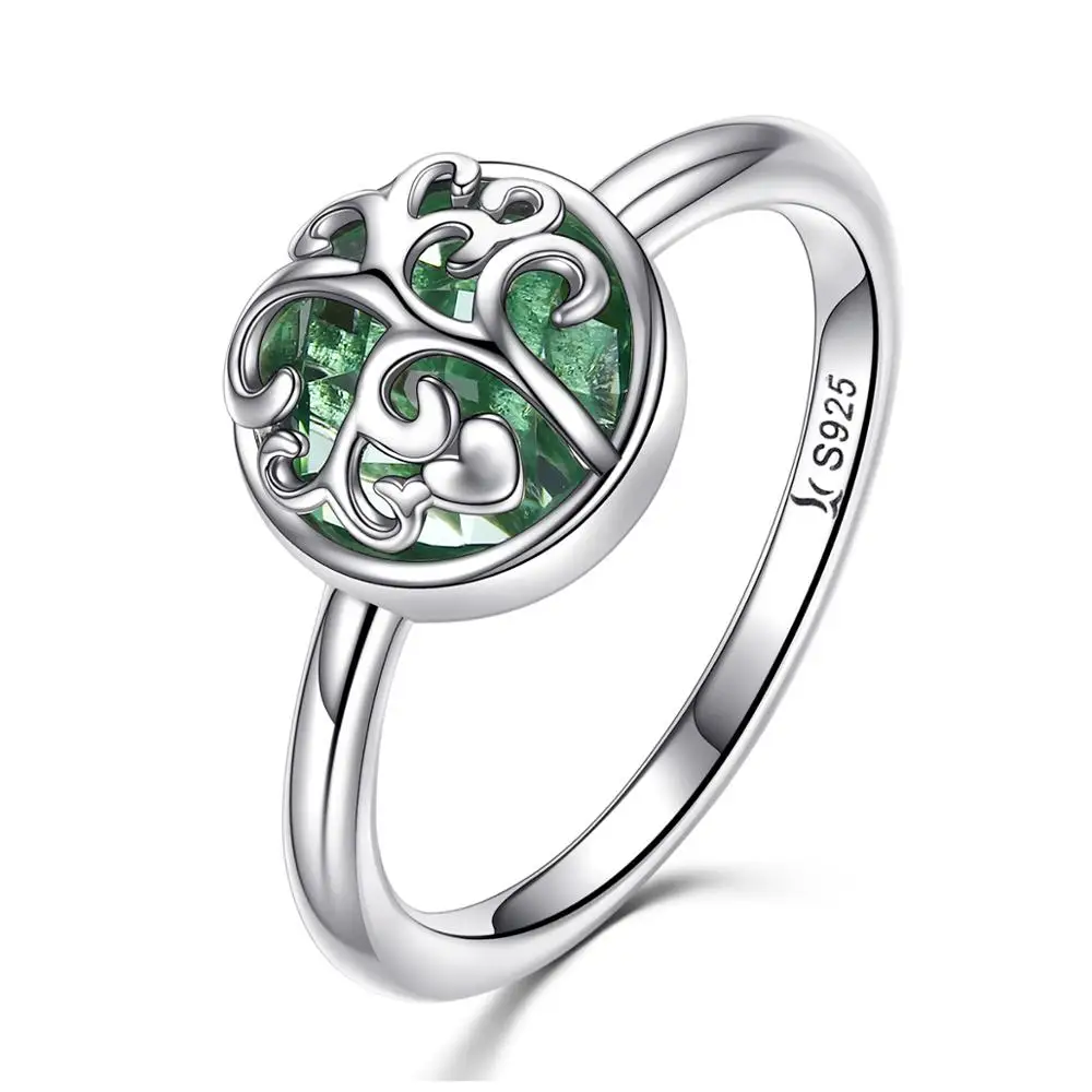 

S925 silver life tree temperamental wholesale ring size
