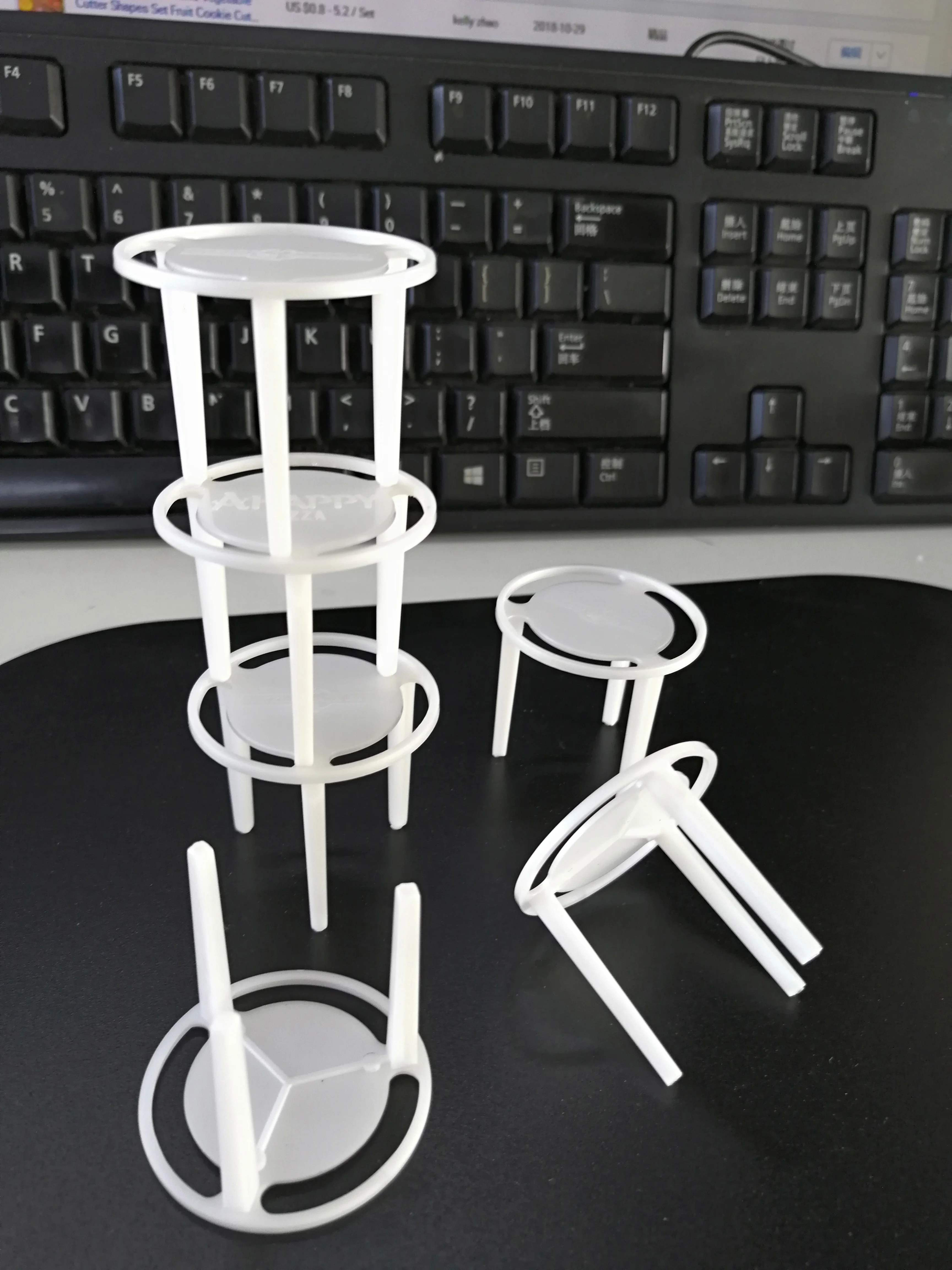 
Hot Sale Disposable food grade PP plastic pizza saver Pizza Tripod Stand Factory OEM Customized Logo Cheap Low MOQ Wholesale 