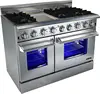 48-inch Double Oven Gas Ranges With 6 Burners