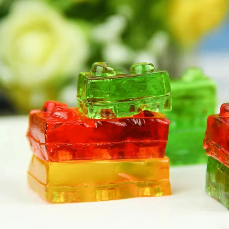 
Building blocks 4D soft candy sweets custom gummy candy in bulk 
