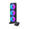 GI-AH360P HALO FRGB Addressable RGB AIO CPU Liquid Cooling Water Cooler Radiator Robust Sleeved FEP Tubing