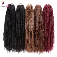 

Passion Spring Twists Synthetic Crochet Hair Extensions Ombre Crochet Braids Fluffy Kinky Curly Bomb Twist Braiding Hair Bulk
