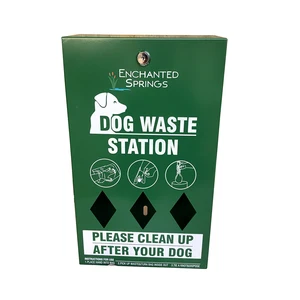 Image of China factory OEM aluminum plate dog pet waste station bins
