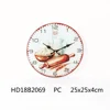 Promotional 12INCH Round shape glass/Convex Wall Clock with 1AA battery