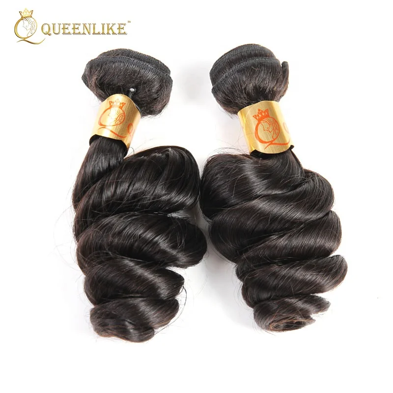 

Queenlike Natural Brazilian Human Hair for Black Women, Natural black or customize