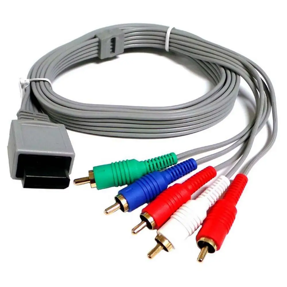 

1.8m Component 1080 P HDTV AV Audio Adapter Cable Cord Wire 5 RCA AV Cable F for Nintendo Wii for Nintendo Wi i U console
